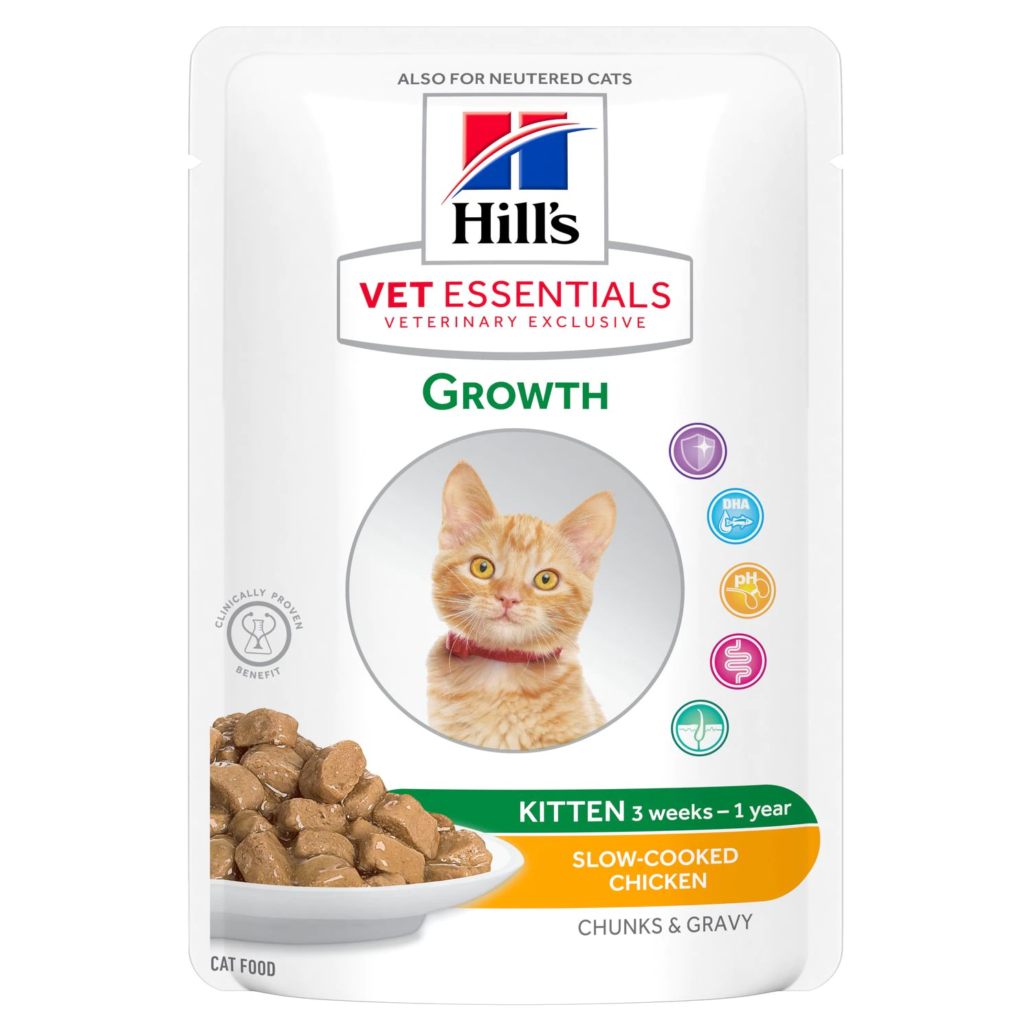 Hill's Vet Essentials Growth Kitten Kat - pouches 12x85g