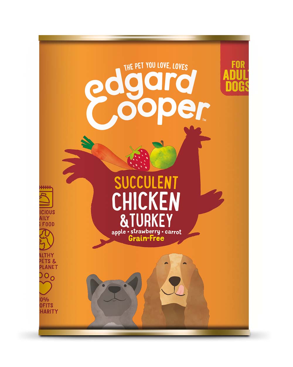 Edgard & Cooper Kip & Kalkoen Hond - blik 1x400g