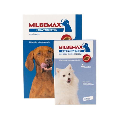 Milbemax Kauwtablet Kleine Hond - 4 tabletten