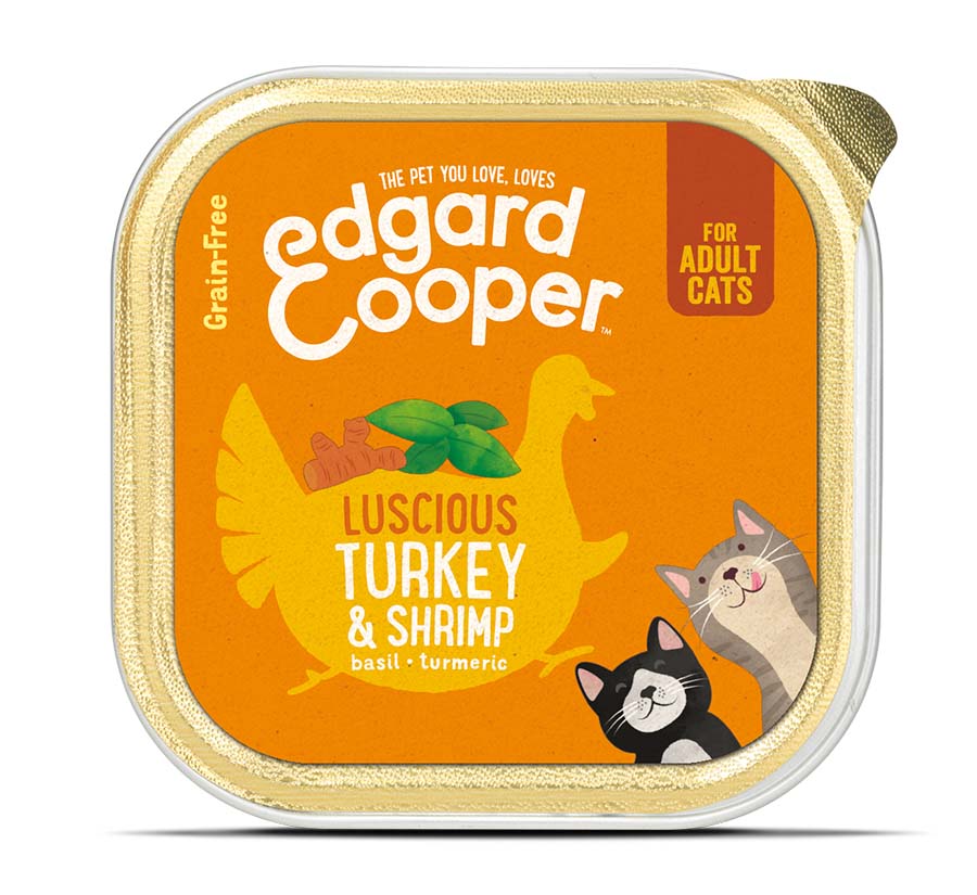 Edgard & Cooper Adult Kalkoen & Garnaal Kat - kuipje 85g
