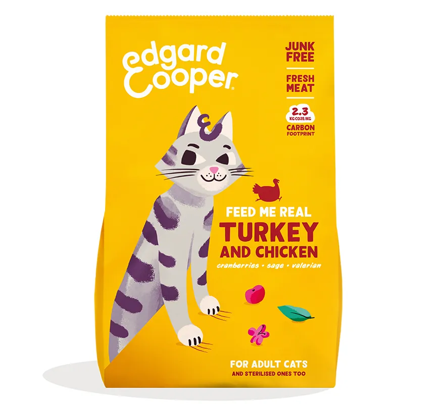 Edgard & Cooper Adult Kalkoen & Kip Kat - 325g