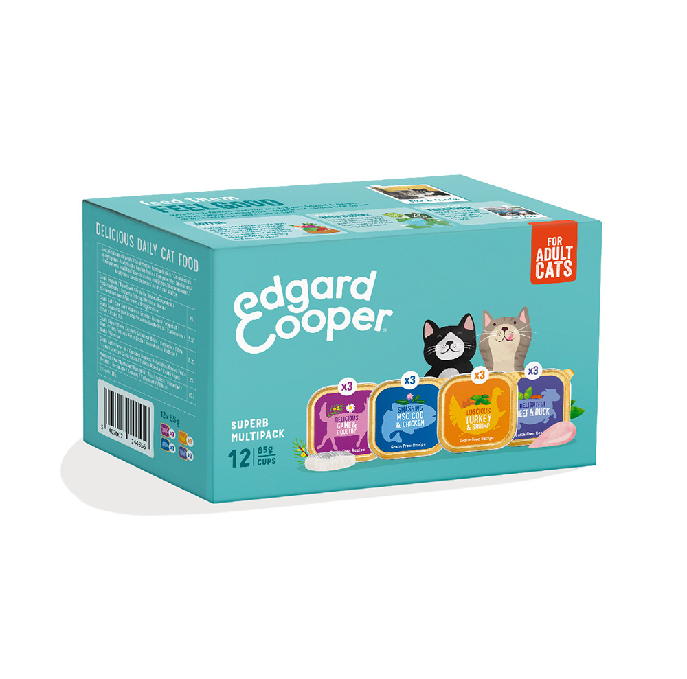 Edgard & Cooper Multipack Adult Kat - 12x85g Kuipje