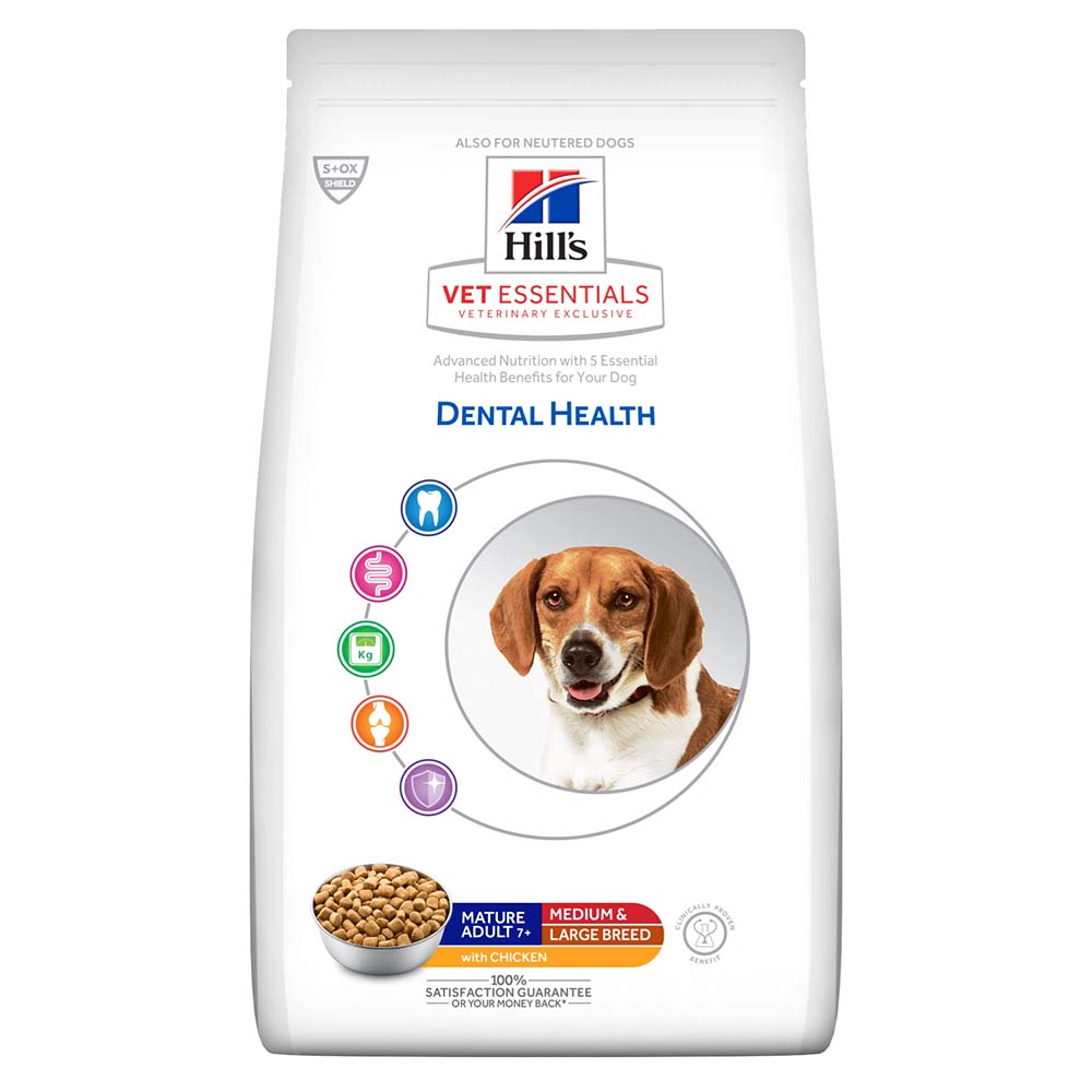 Hill's Vet Essentials Dental Health Mature Adult Medium & Large Hond - 10kg