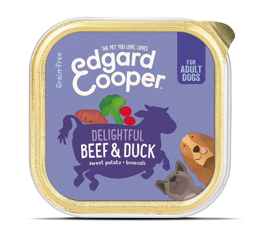 Edgard & Cooper Adult Rund & Eend Hond - kuipje 150g