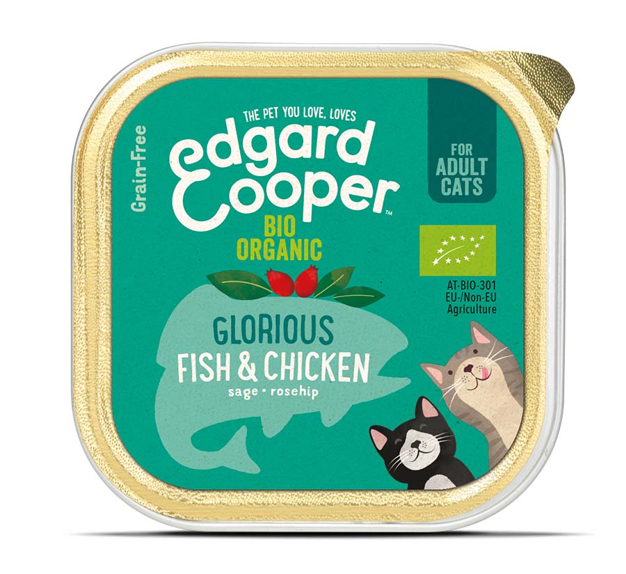 Edgard & Cooper Adult Biologisch Vis & Kip Kat - kuipje 85g