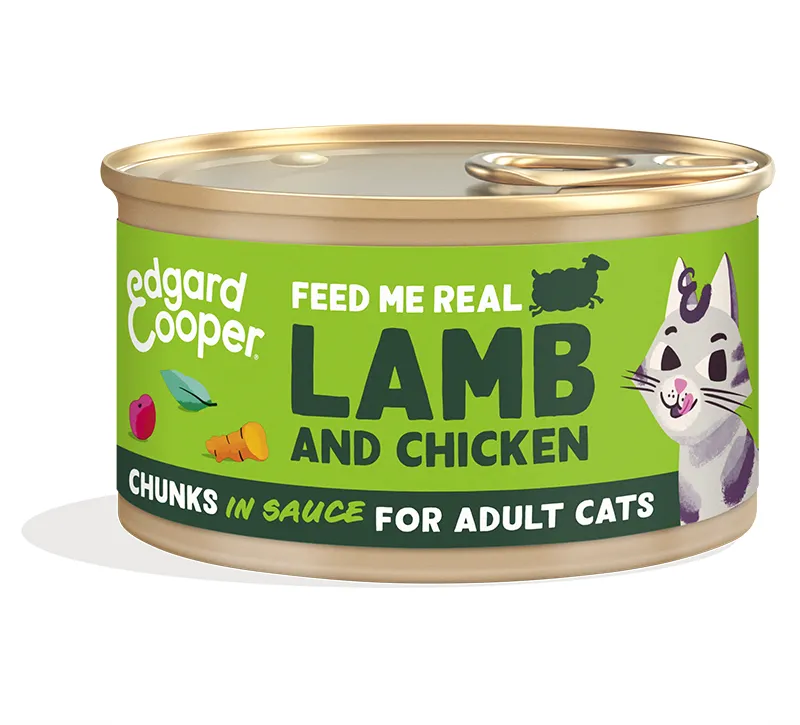 Edgard & Cooper Adult Lam & Kip Kat - blik 1x85g