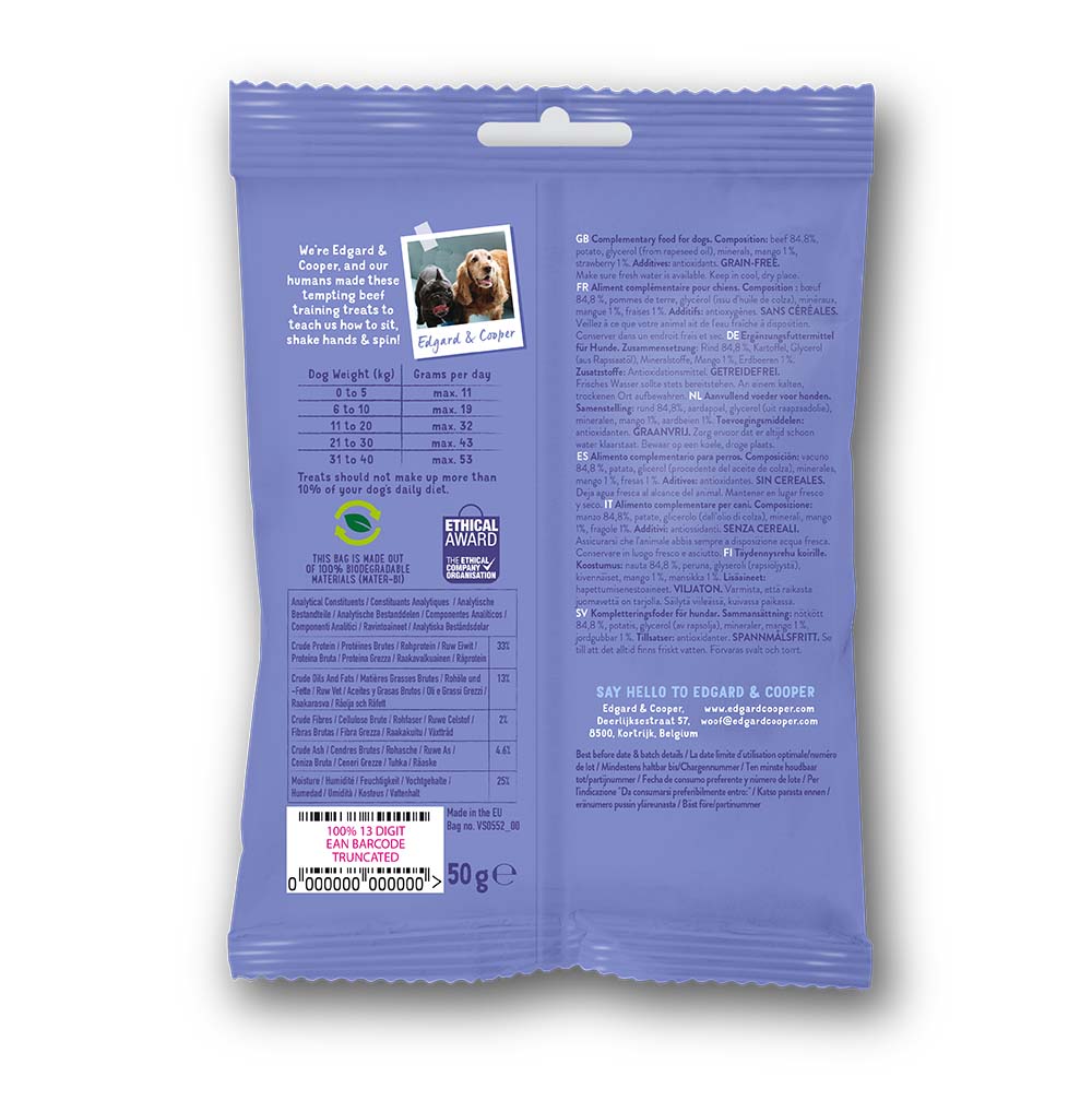 Edgard & Cooper Hond - bites 50g - rund