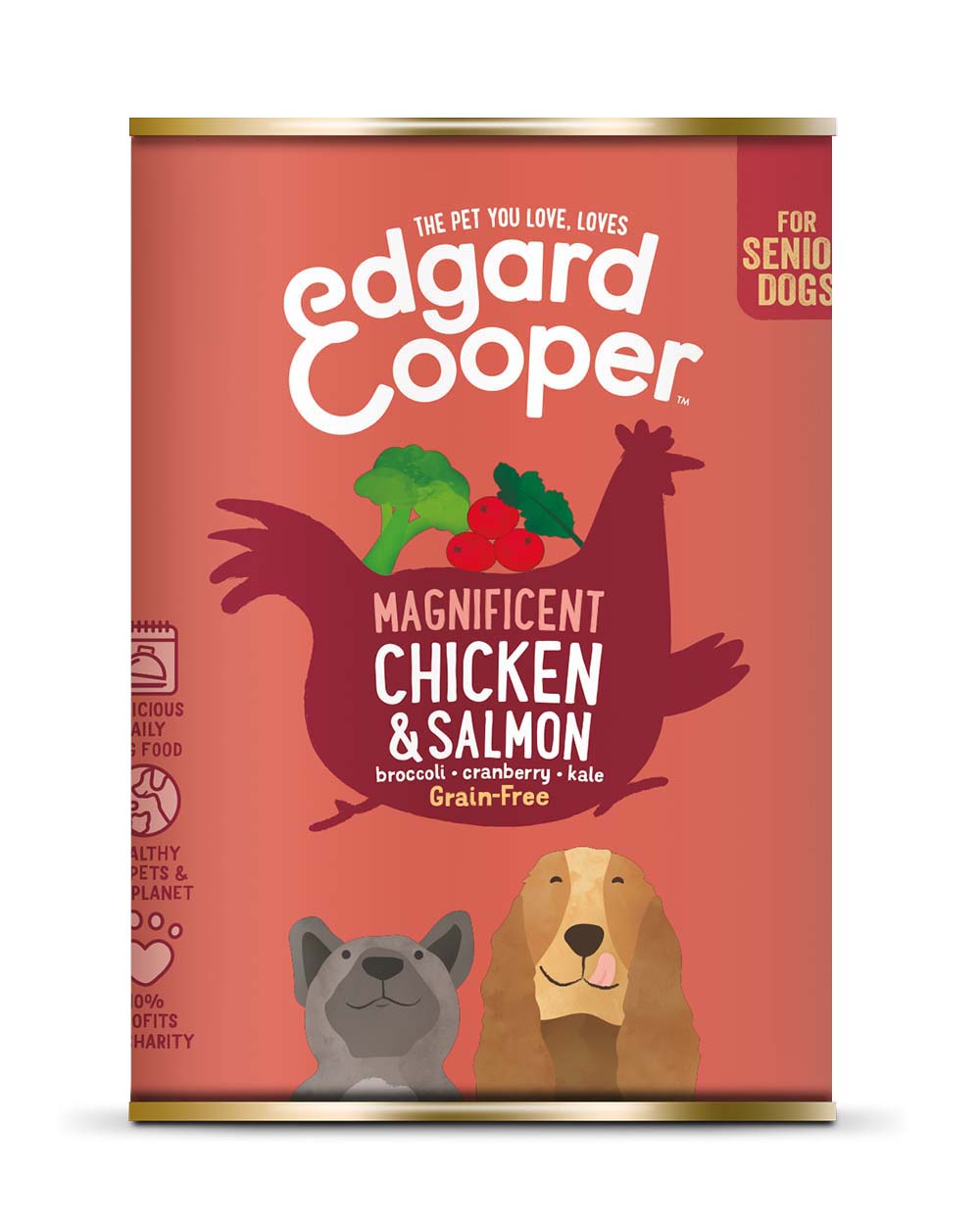 Edgard & Cooper Senior Kip & Zalm Hond - blik 1x400g