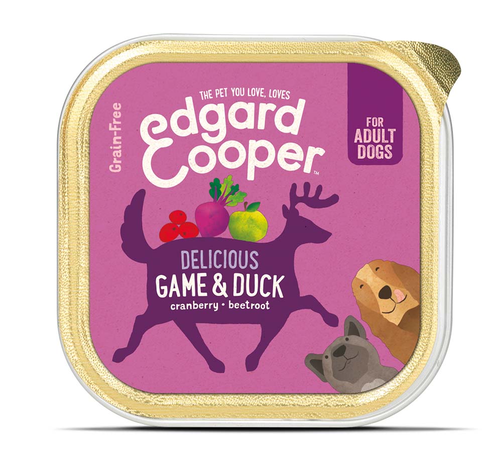 Edgard & Cooper Adult Wild & Eend Hond - kuipje 150g