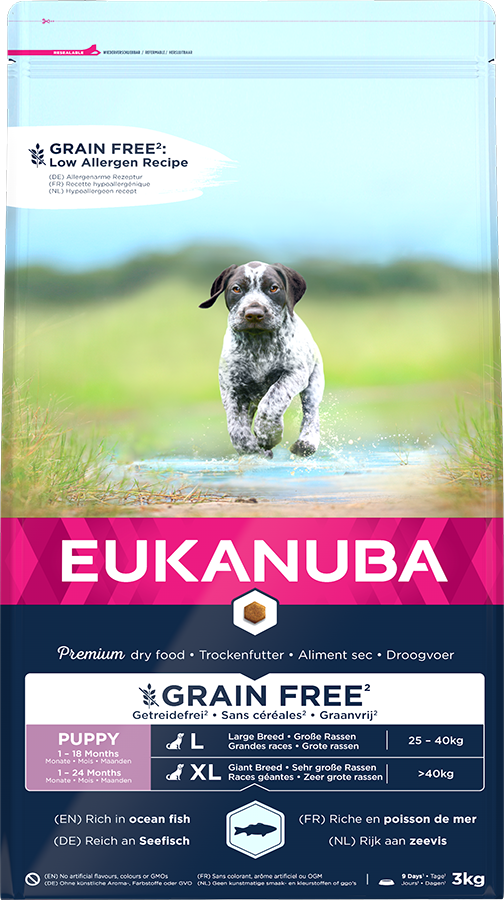 Eukanuba Grain Free Puppy Large Breed Hond - Kip 12kg