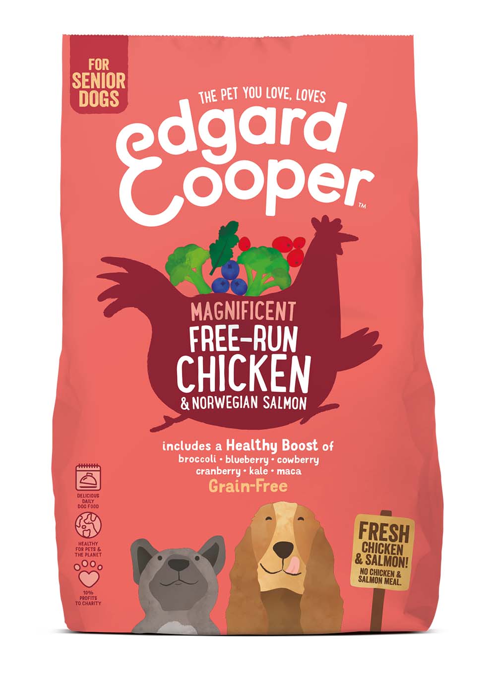 Edgard & Cooper Senior Kip & Zalm Hond - 2,5kg