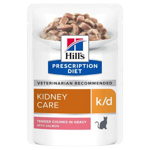 Hill's Prescription Diet Kidney Care k/d Kat - pouches 12x85g - zalm