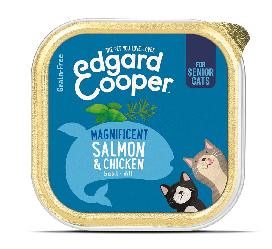 Edgard & Cooper Senior Zalm & Kip Kat - kuipje 85g