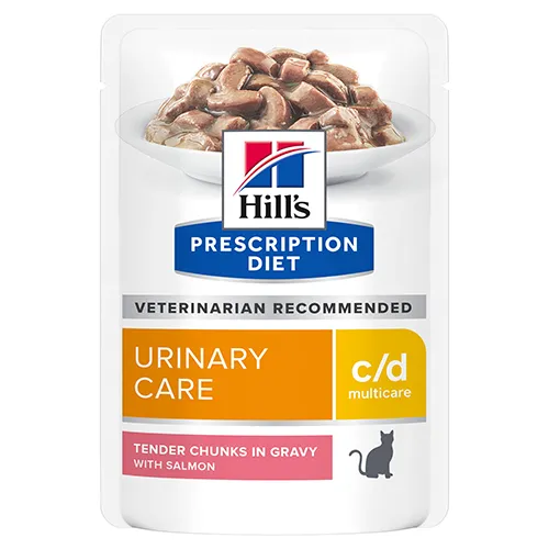 Hill's Prescription Diet Urinary Care c/d Kat - pouches 12x85g - zalm