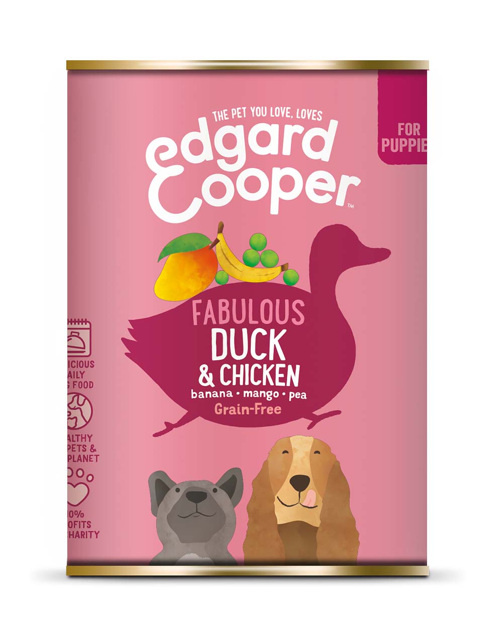 Edgard & Cooper Puppy Eend & Kip Hond - blik 1x400g