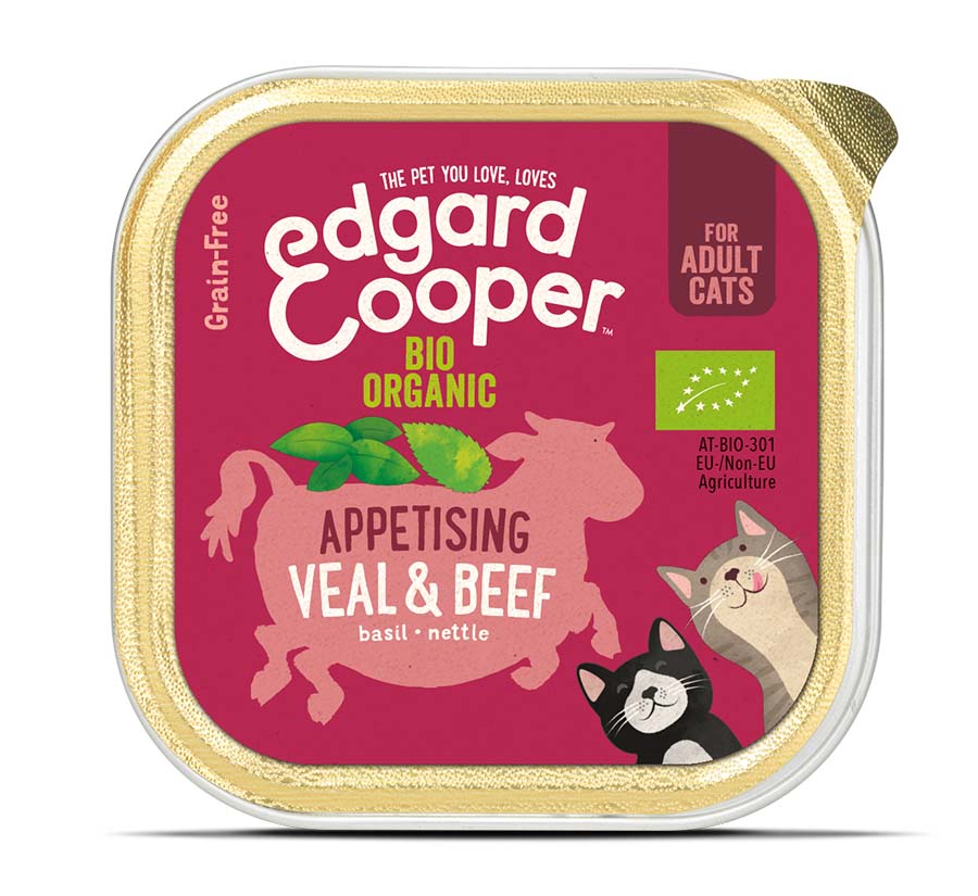 Edgard & Cooper Adult Biologisch Kalf & Rund Kat - kuipje 85g