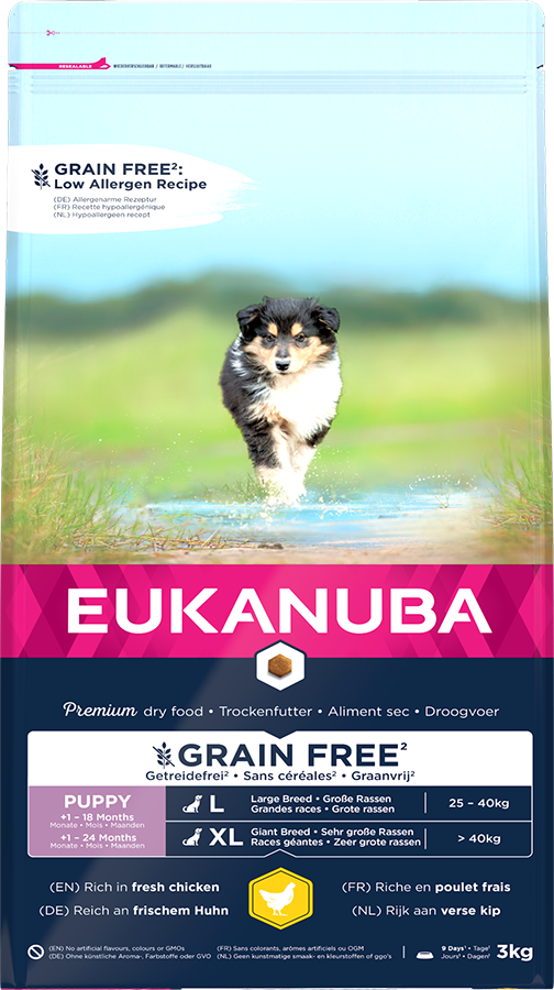 Eukanuba Grain Free Puppy Large Breed Hond - Kip 3kg