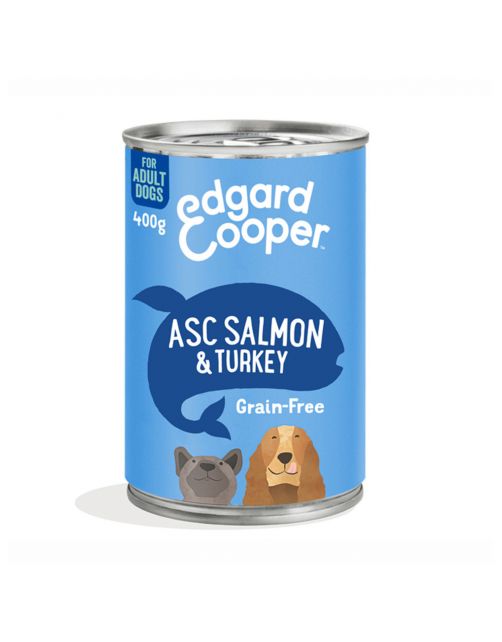 Edgard & Cooper Adult Zalm & Kalkoen Hond - blik 1x400g