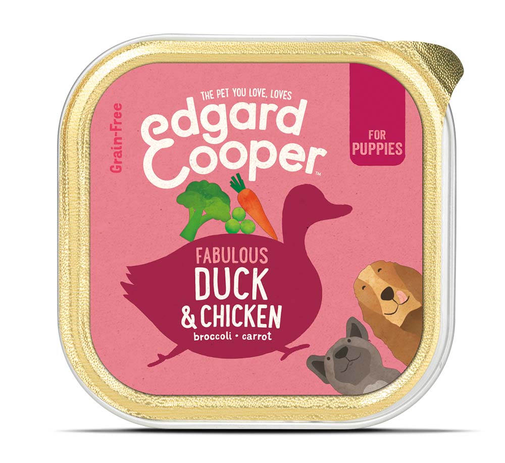 Edgard & Cooper Puppy Eend & Kip Hond - kuipje 150g