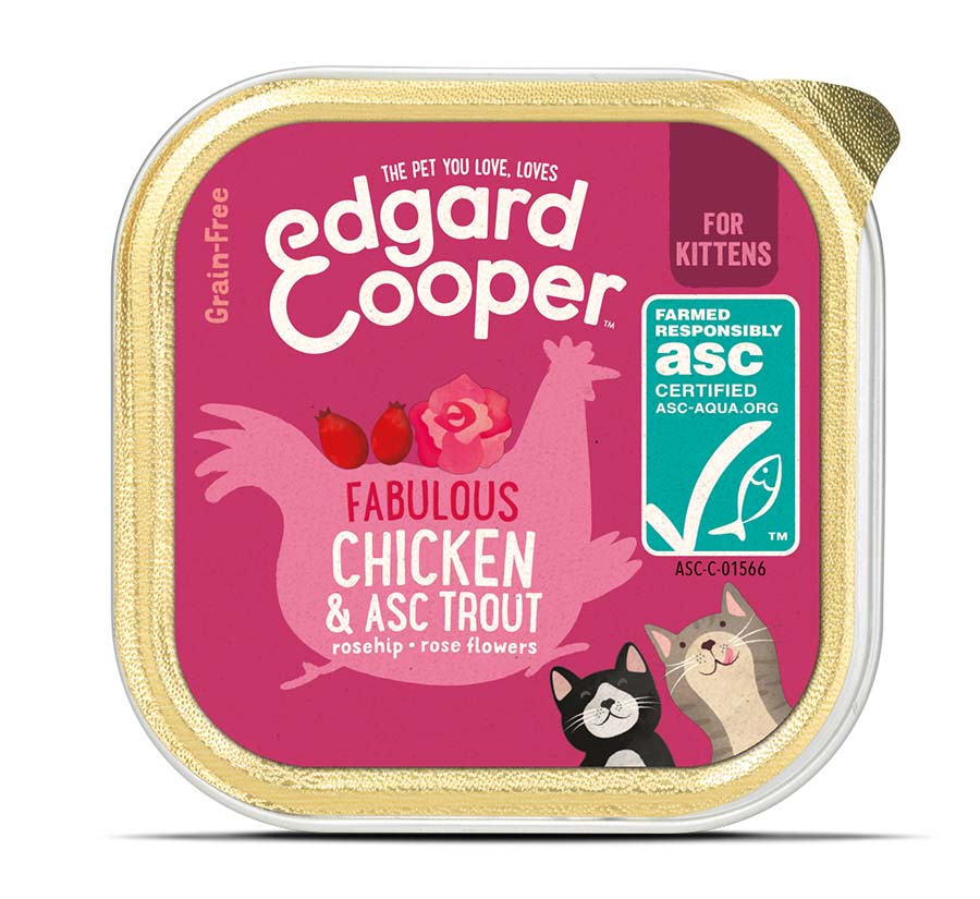 Edgard & Cooper Kitten Kip & Forel Kat - kuipje 85g