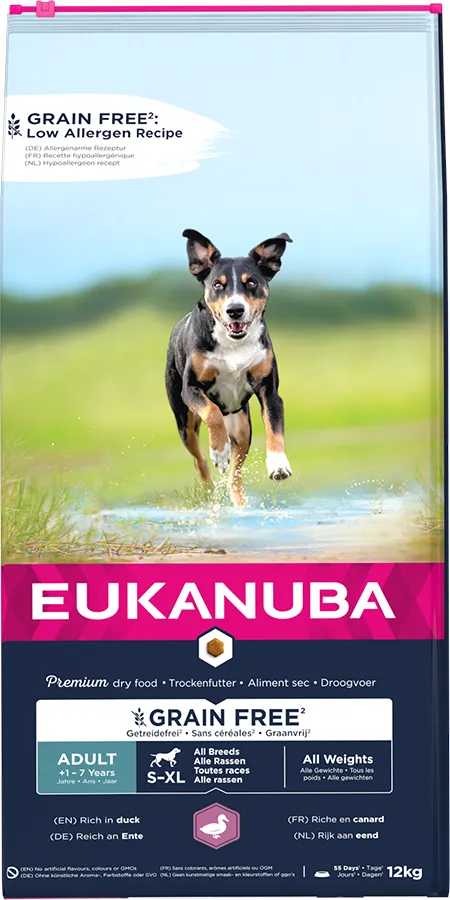 Eukanuba Grain Free Adult All Breeds Hond - Eend 3kg
