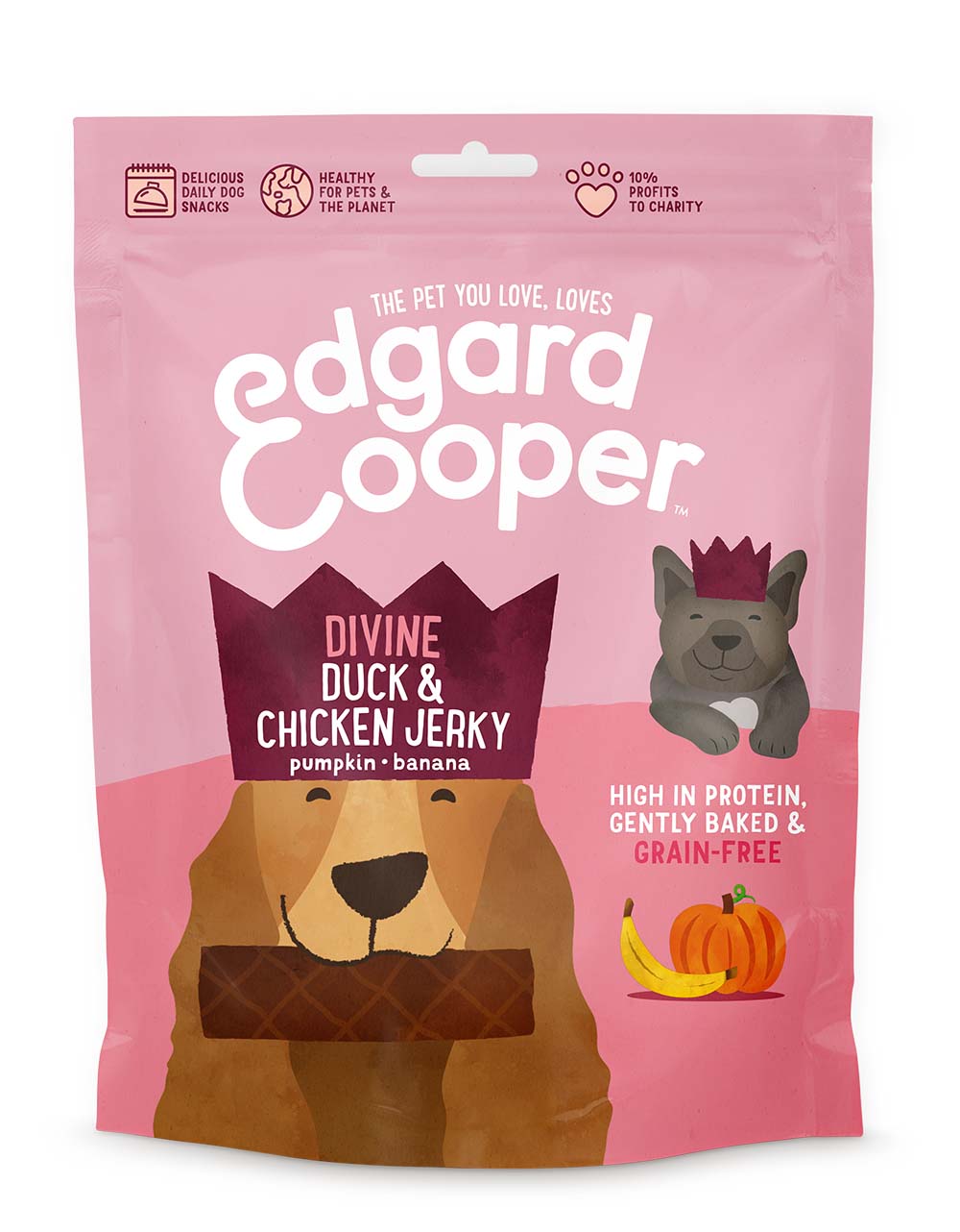 Edgard & Cooper Hond - Jerky 150g - eend & kip