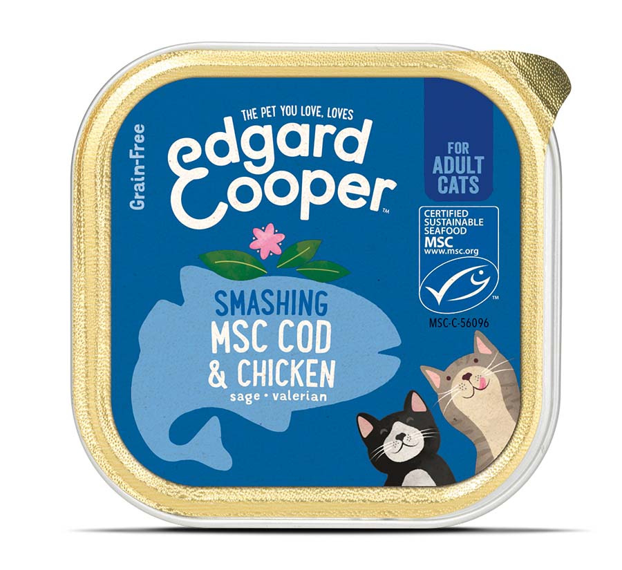 Edgard & Cooper Adult Kabeljauw & Kip Kat - kuipje - 85g