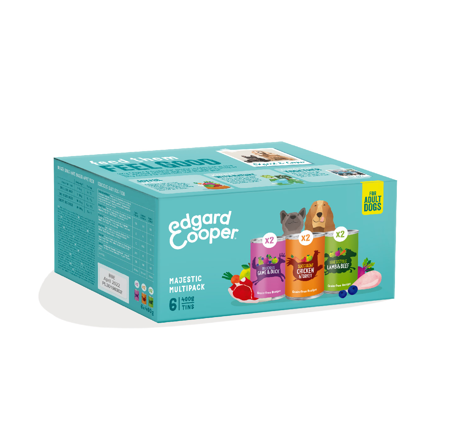 Edgard & Cooper Adult Multipack Hond - 6x400g blikken