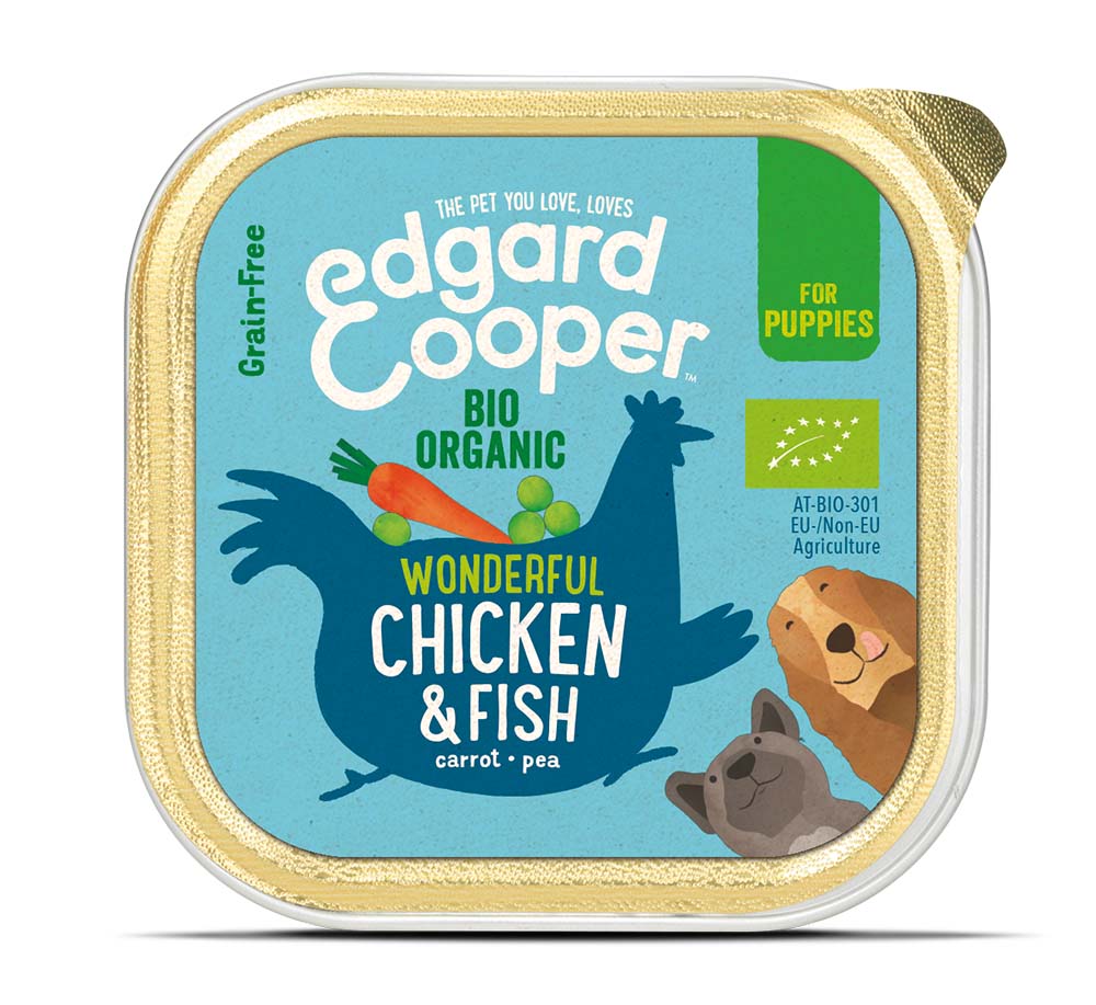 Edgard & Cooper Puppy Biologisch Kip & Vis Hond - kuipje 100g