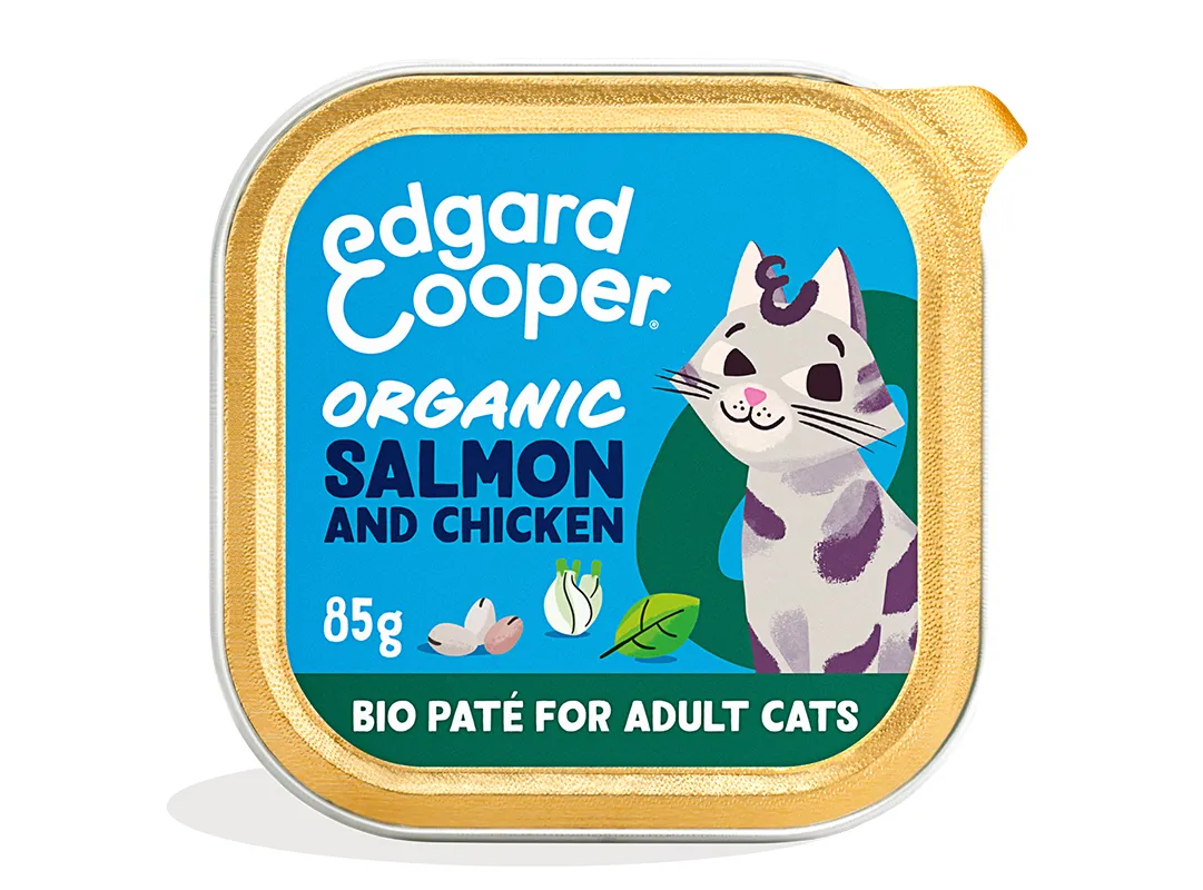 Edgard & Cooper Adult Biologisch Zalm & Kip Kat - kuipje 85g