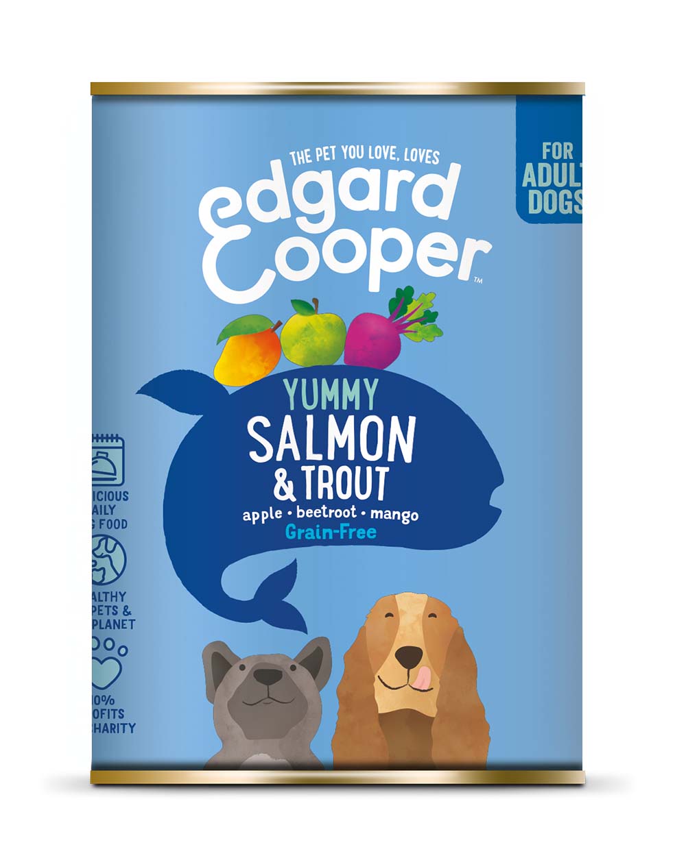 Edgard & Cooper Zalm & Forel Hond - blik 1x400g